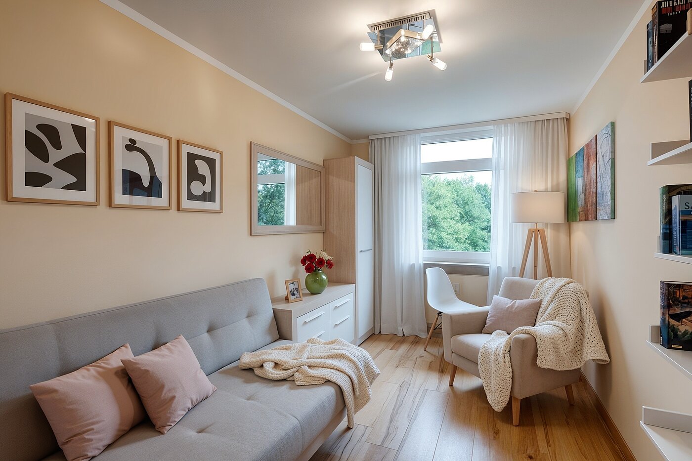 Etagenwohnung mit 4 Zimmern | München-Aubing | 70276 | Schlafzimmer II (KI-generierte Inhalte)