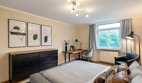 Etagenwohnung mit 4 Zimmern | München-Aubing | 70276 | KI-generiertes Möblierungsbeispiel