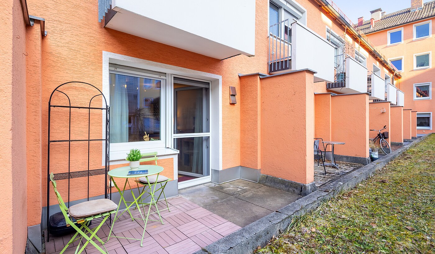 Apartment mit 1 Zimmer | München-Sendling-Westpark | 70395 | Sonnige Südterrasse