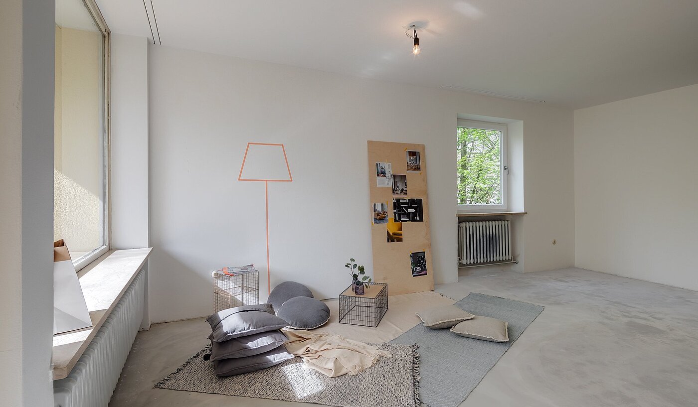 Etagenwohnung mit 4 Zimmern | München-Aubing | 1904ML4 | Helles Wohnzimmer