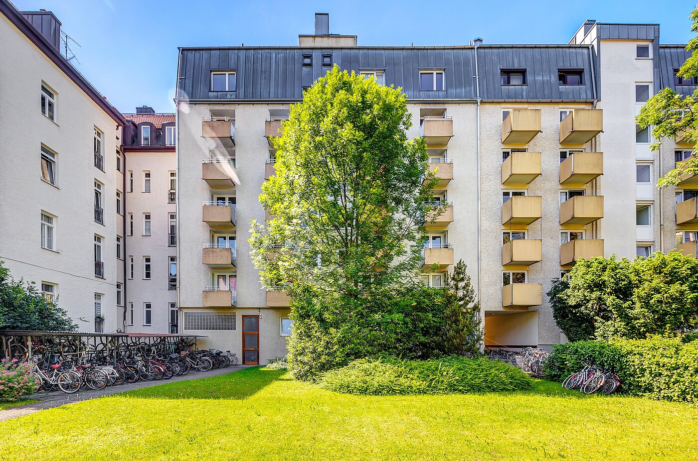 Etagenwohnung mit 1 Zimmer | München-Schwabing | 2210ML3 | ...Gartenansicht