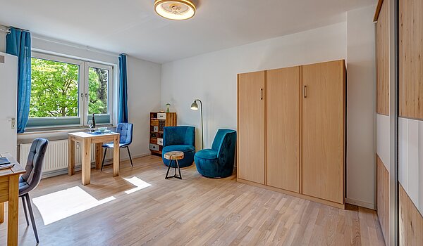 Etagenwohnung mit 1 Zimmer | München-Schwabing | 70454 | Wohnen, Arbeiten und...