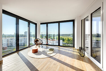 Obersendling: Exklusive 3-Zimmer-Wohnung im Alpenglühen - frei