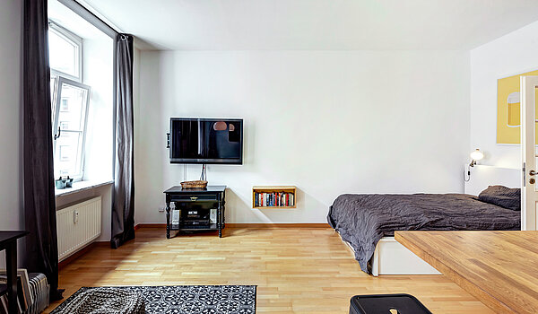 Etagenwohnung mit 1 Zimmer | München-Ludwigsvorstadt | 70388 | Schlafbereich