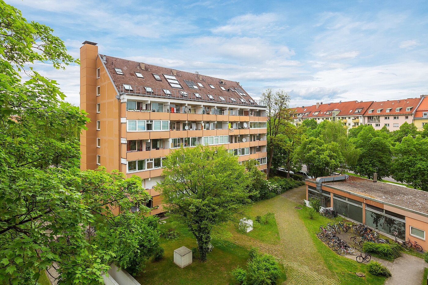 Etagenwohnung mit 1 Zimmer | München-Nymphenburg | 2102ML7 | ...vom 4.OG in den Innenhof