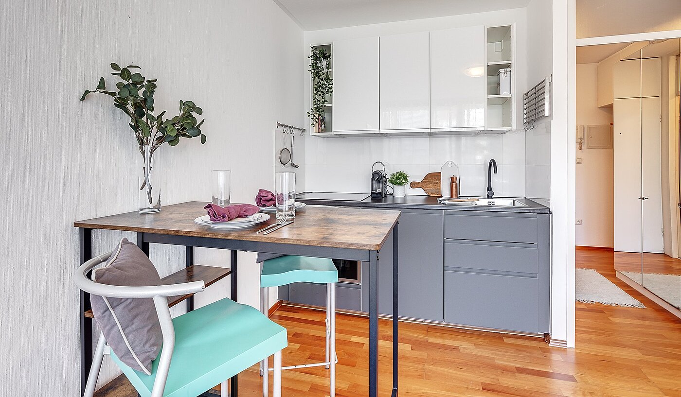 Etagenwohnung mit 1 Zimmer | München-Bogenhausen | 2103ML6 | Essen und Kochen