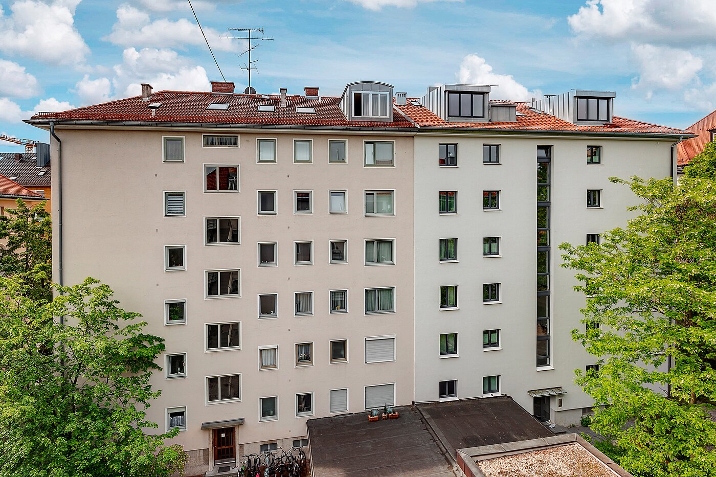 Etagenwohnung mit 2 Zimmern | München-Schwabing | 70130 | Aussicht