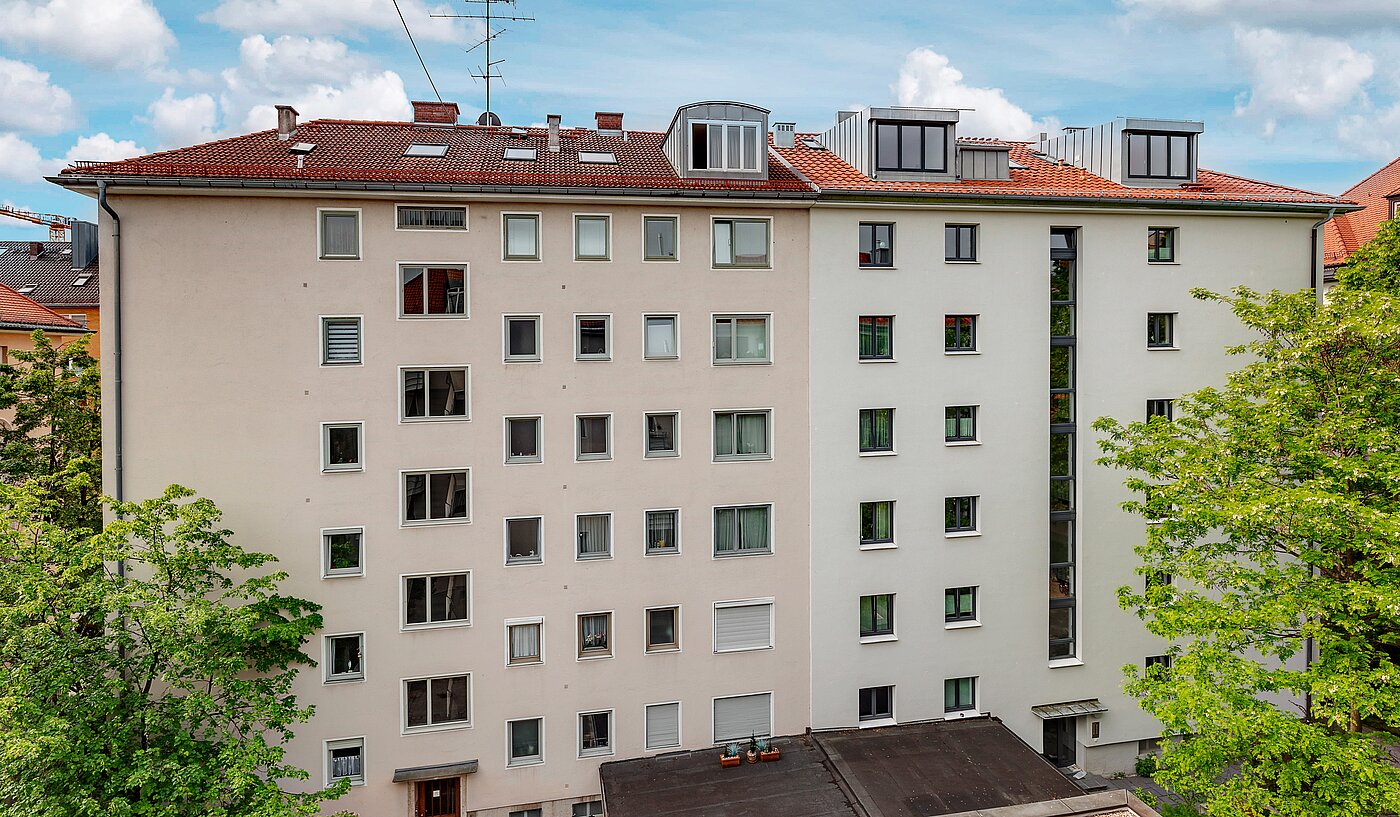 Etagenwohnung mit 2 Zimmern | München-Schwabing | 70130 | Aussicht
