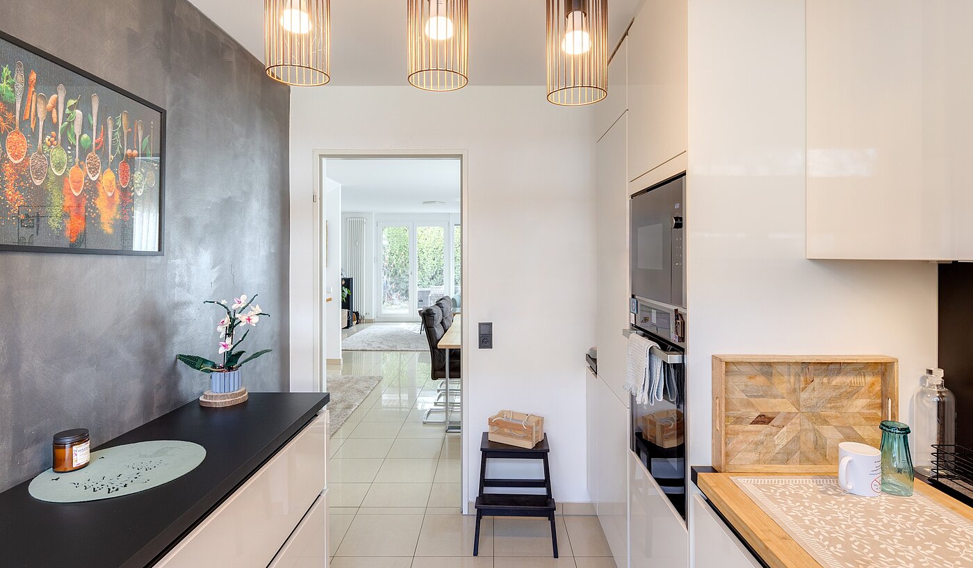 Doppelhaushälfte mit 5 Zimmern | Unterföhring | 70119 | Blick zum Wohnen