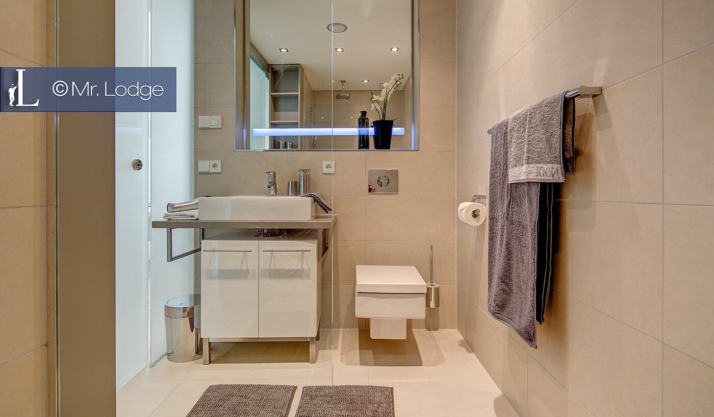 Etagenwohnung mit 1 Zimmer | München-Bogenhausen | 1802ML4 | Waschtisch und Spiegelschrank