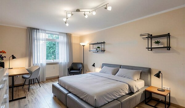 Etagenwohnung mit 4 Zimmern | München-Aubing | 70276 | KI-generiertes Möblierungsbeispiel