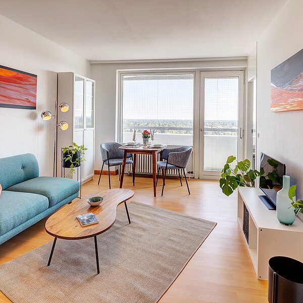 Solln: Möbliertes Apartment mit Panoramablick