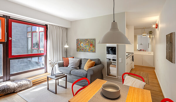 Etagenwohnung mit 2 Zimmern | München-Solln | 70418 | Wohnzimmer...