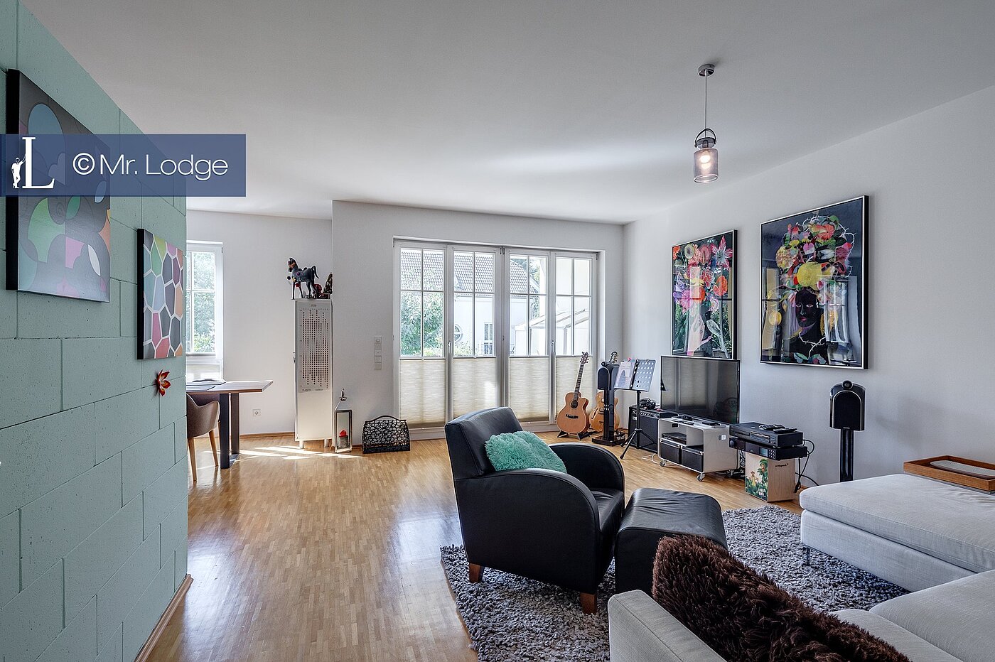 Etagenwohnung mit 3 Zimmern | München-Solln | 1809D8 | Helles Wohnzimmer