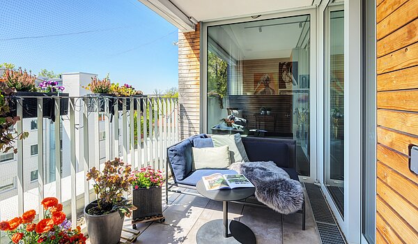 Penthouse mit 2 Zimmern | München-Maxvorstadt | 704271 | Süd-Terrasse