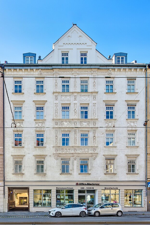 Erdgeschosswohnung mit 1 Zimmer | München-Haidhausen | 70228 | Fassade Vordergebäude