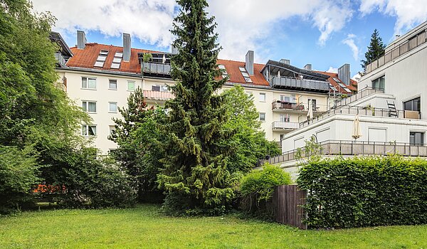 Etagenwohnung mit 1 Zimmer | München-Schwabing | 70454 | Gartenseite