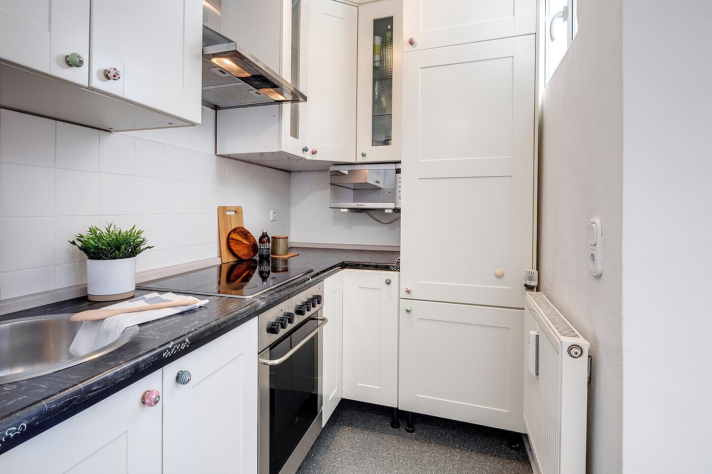 Etagenwohnung mit 1 Zimmer | München-Berg am Laim | 2003ML15 | Voll ausgestattete Küche mit