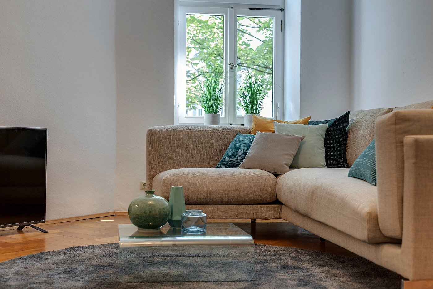Etagenwohnung mit 3.5 Zimmern | München-Haidhausen | 1803ML1 | Gemütliches Wohnzimmer