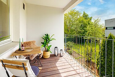 Haar: Attraktive, möblierte 2-Zimmer Wohnung mit Südloggia - frei
