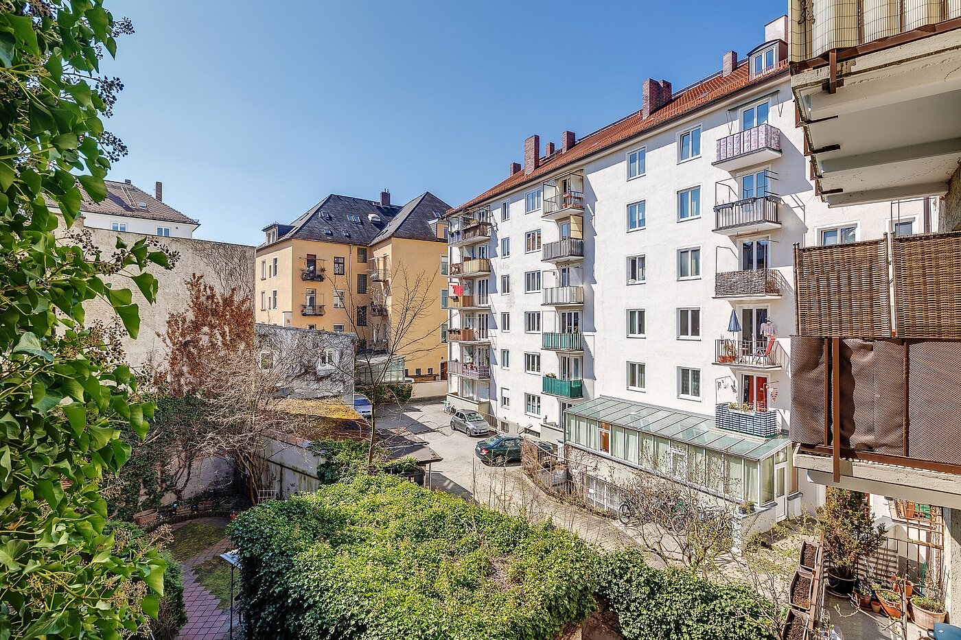 Etagenwohnung mit 2 Zimmern | München-Untergiesing | 2003ML12 | Ausblick zum ruhigen Innenhof