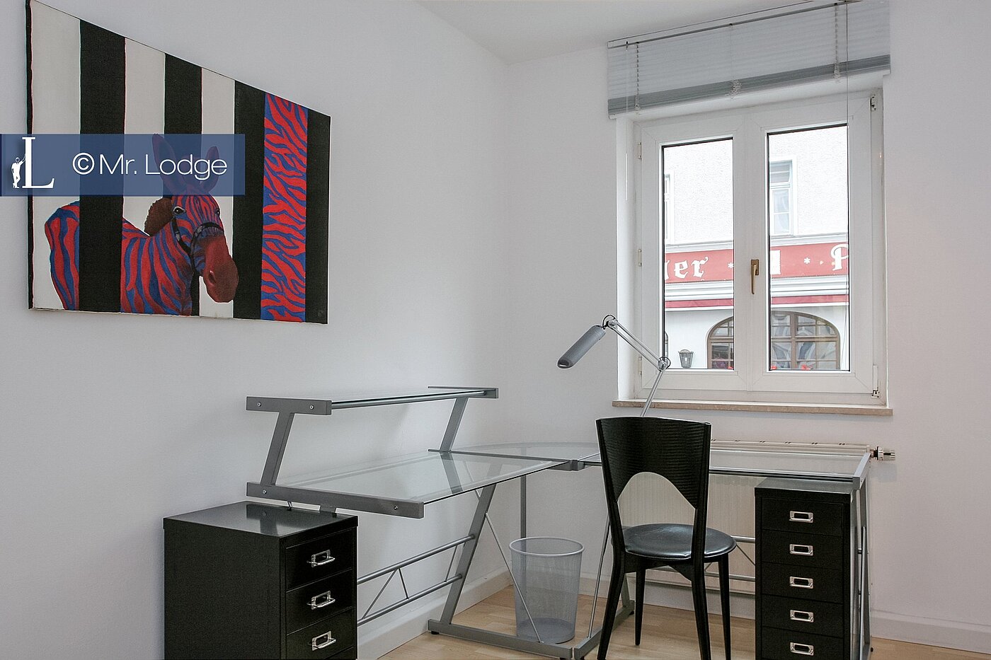 Etagenwohnung mit 2 Zimmern | München-Isarvorstadt | 1709ML2 | Schreibtisch, Schlafzimmer