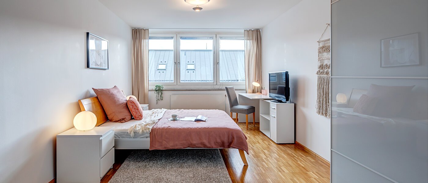 Dachterrassenwohnung München Maxvorstadt - Museumsviertel 01 2. Schlafzimmer	 1