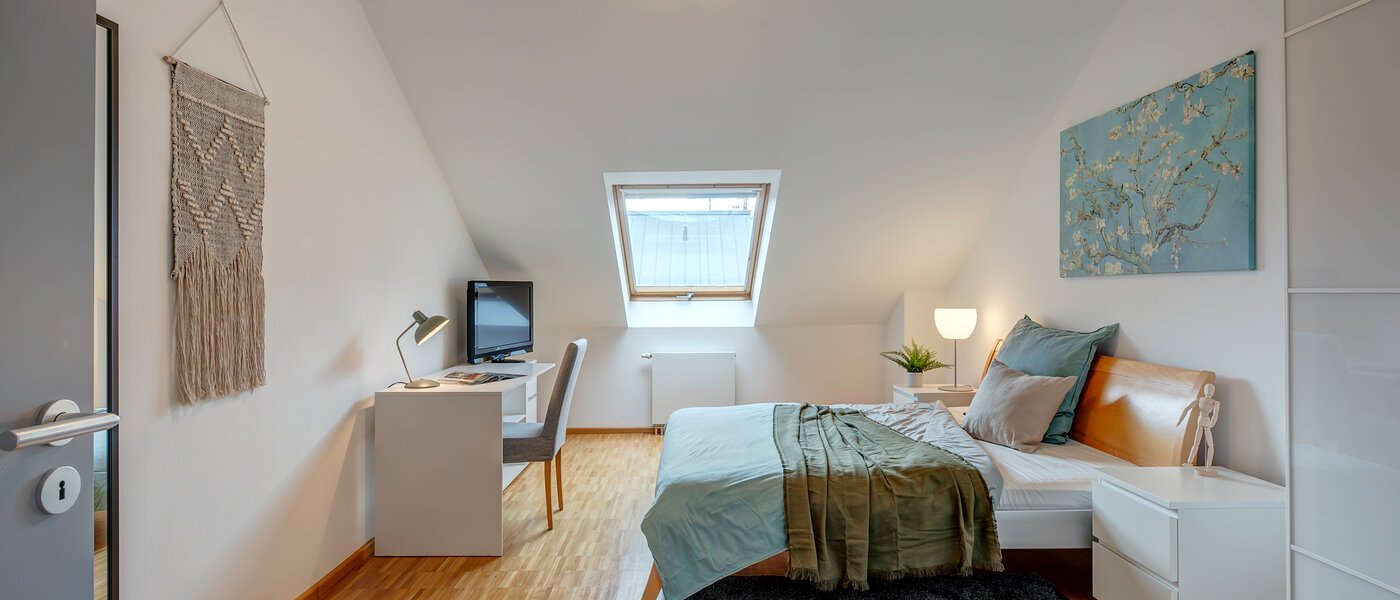 Dachterrassenwohnung München Maxvorstadt - Museumsviertel 02 1. Schlafzimmer 1