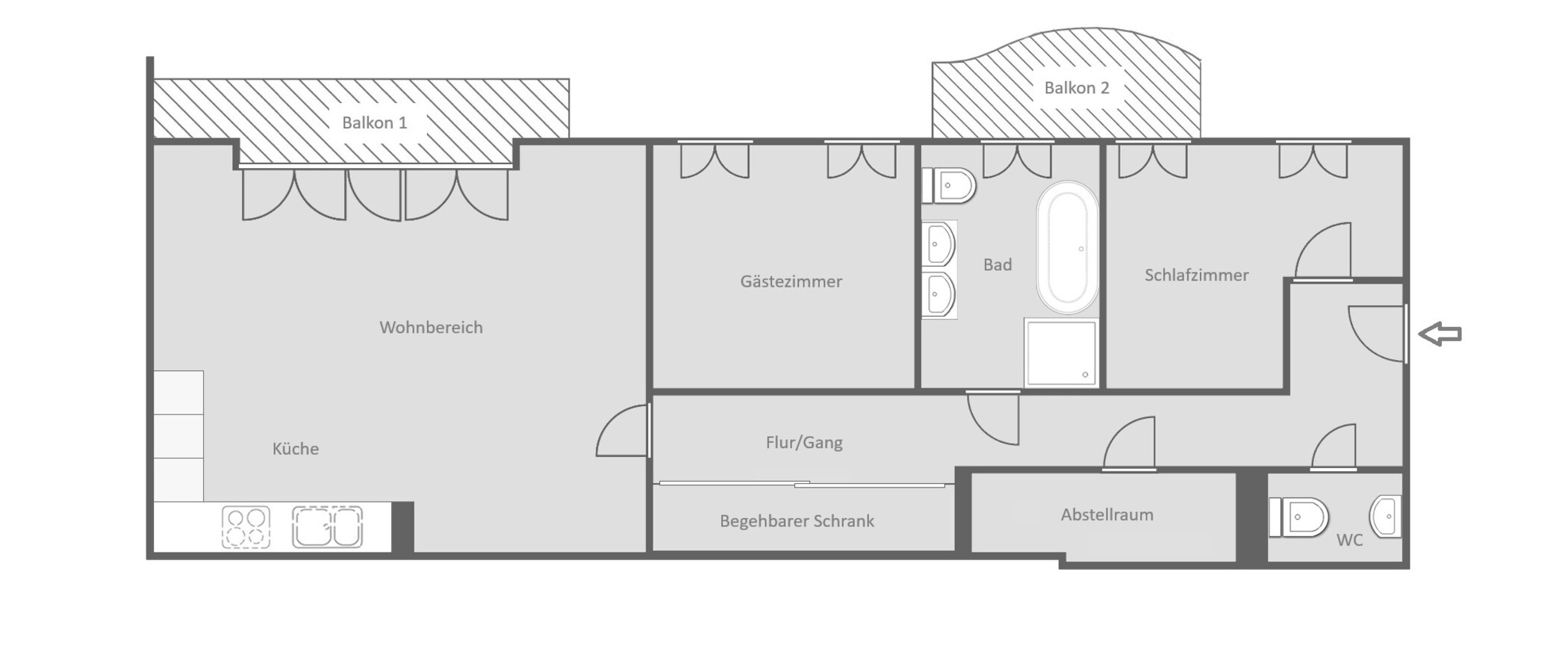 Wohnung München Maxvorstadt - Universitätsviertel 01 Grundriss 10142