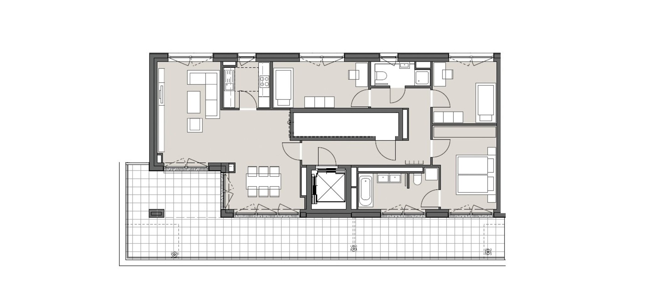 Dachgeschosswohnung München Am Hart 01 Grundriss 10425