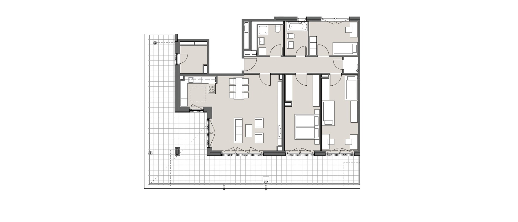 Dachgeschosswohnung München Am Hart 01 Grundriss 10439