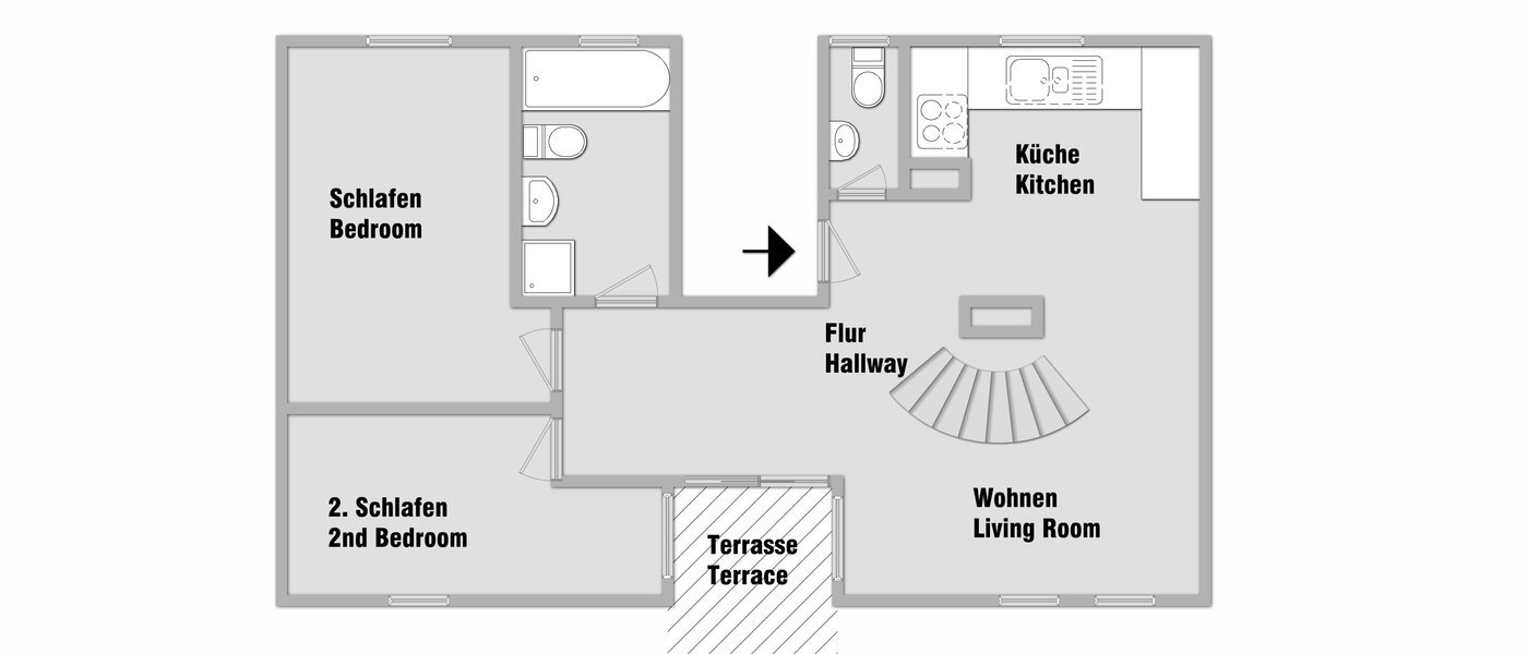 Dachgeschosswohnung München Obersendling 01 Grundriss 10566