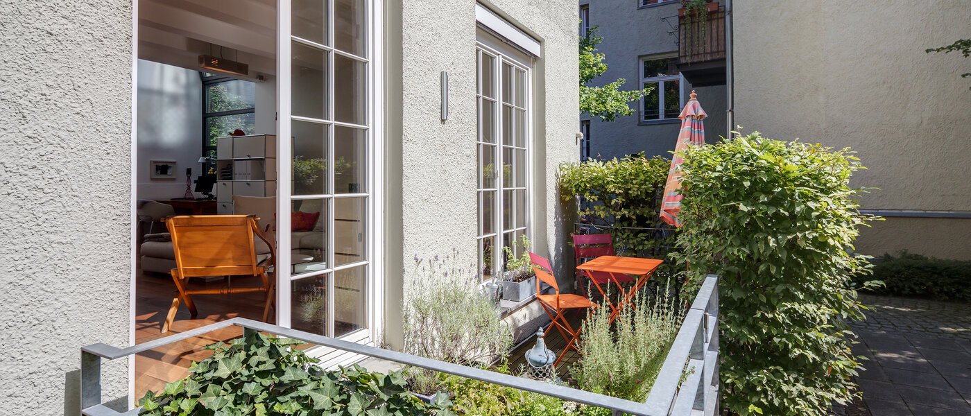 Maisonettewohnung München Isarvorstadt 01 Balkon 10712