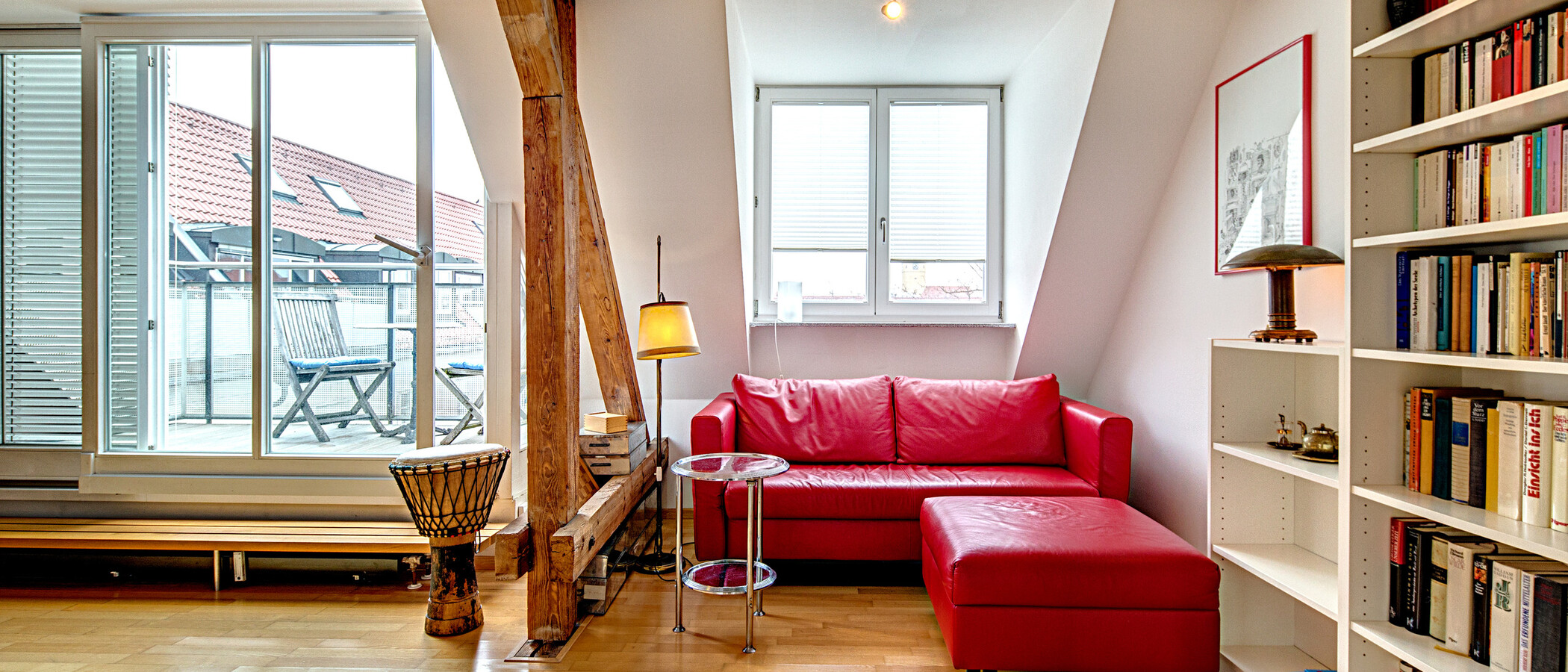 Galeriewohnung München Schwabing (links der Leopoldstraße) 02 Wohnbereich 1090