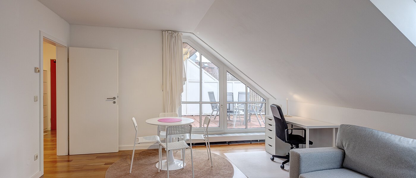 Dachterrassenwohnung München Schwabing-Nord (zw. Leopoldstraße & Englischen Garten) 02 Wohnbereich 11235