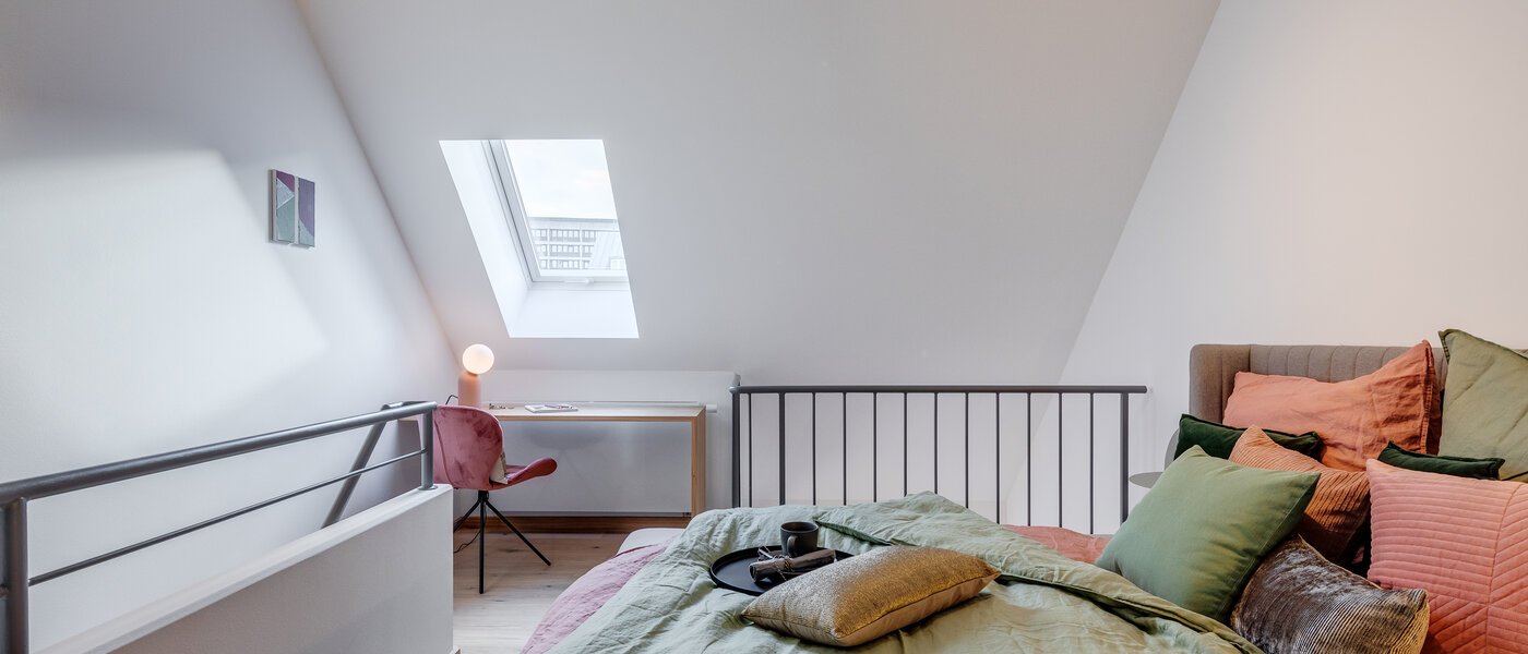 Maisonette-Galerie Wohnung München Maxvorstadt 04 Schlafbereich 11294