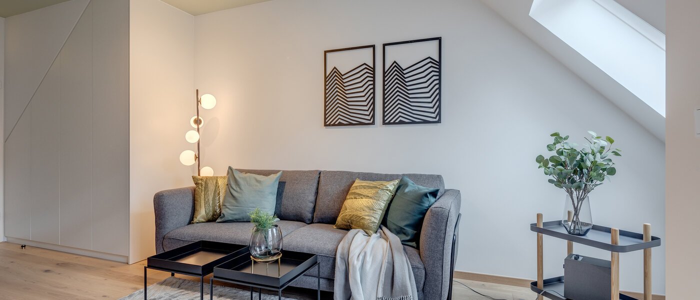 Maisonette-Galerie Wohnung München Maxvorstadt 02 Wohnbereich 11294