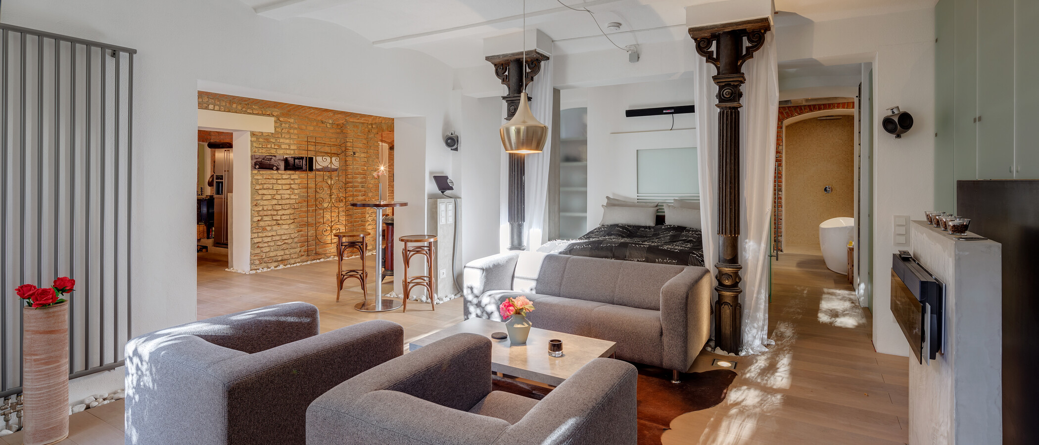 Loft München Maxvorstadt - Westen 01 Wohnbereich 11314