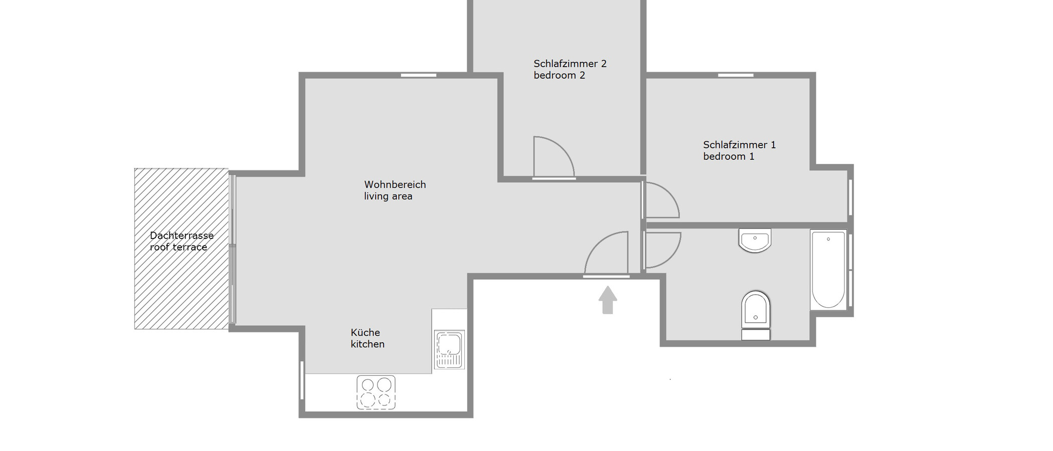 Dachgeschosswohnung München Großhadern 01 Grundriss 11784