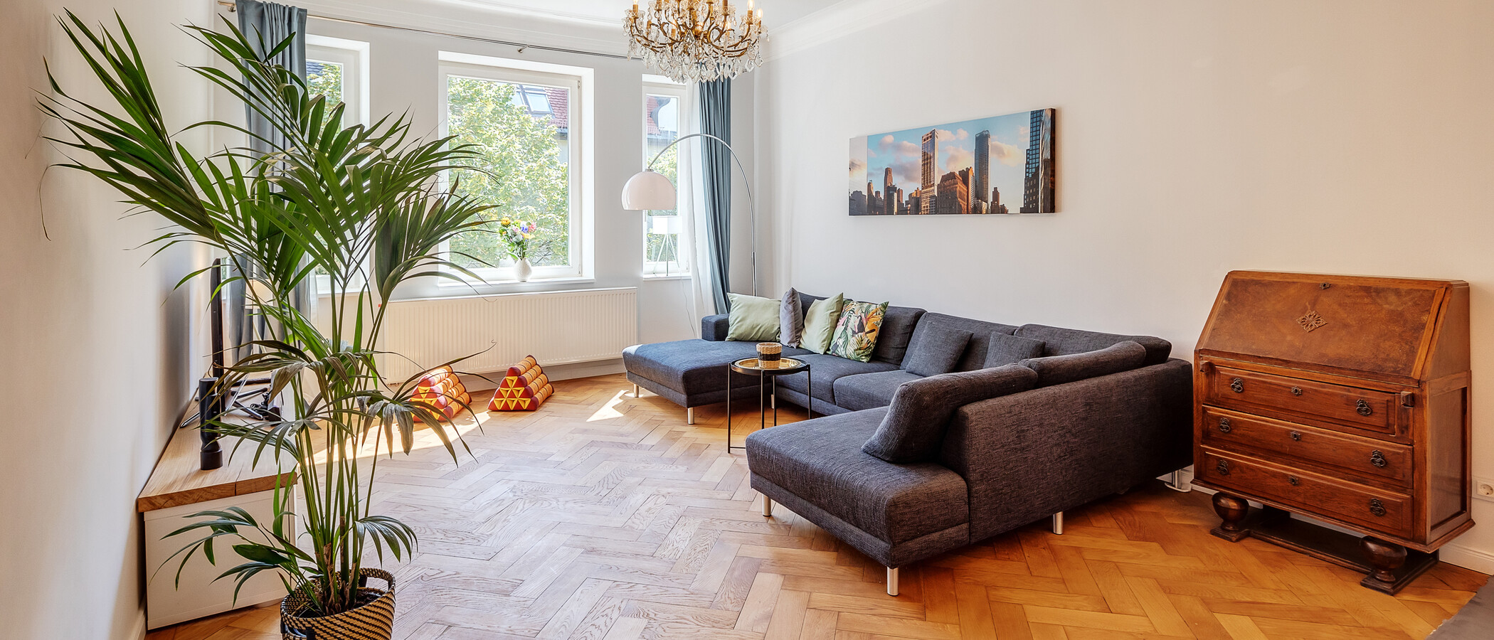 Wohnung München Schwabing 02 Wohnbereich 12306