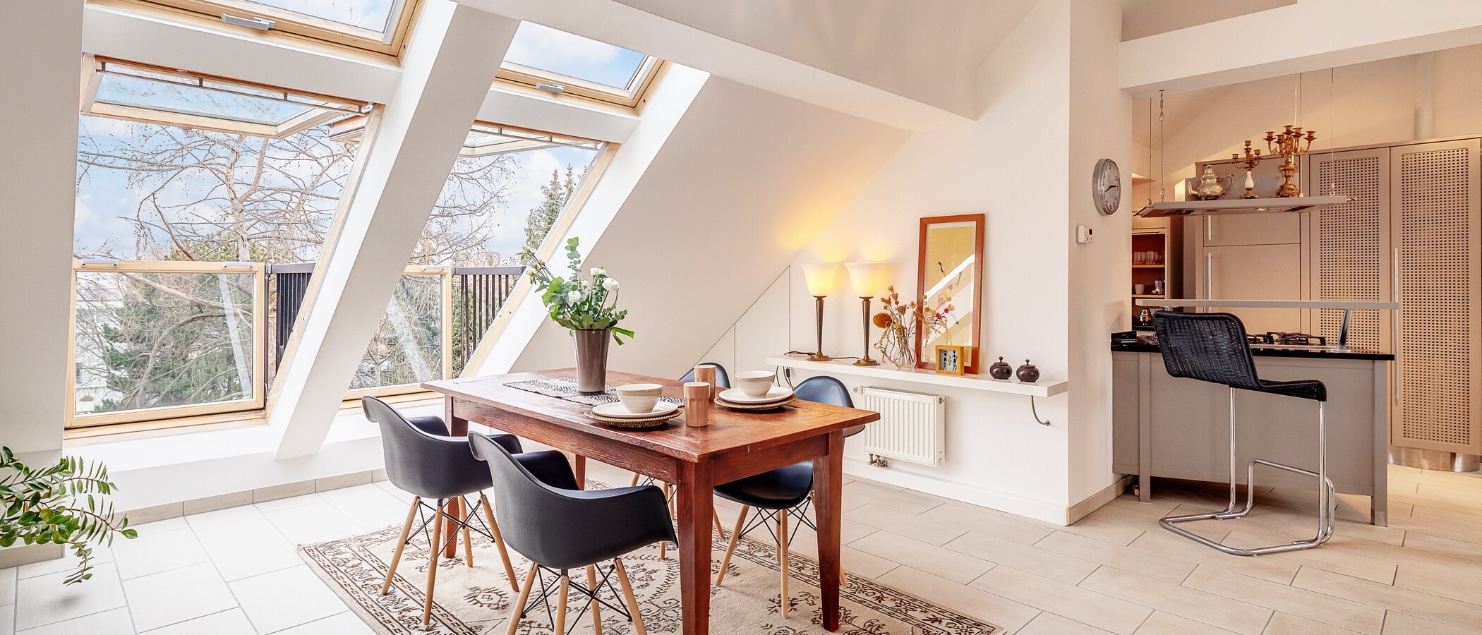 Dachgeschosswohnung München Nymphenburg 03 Wohnbereich 12497