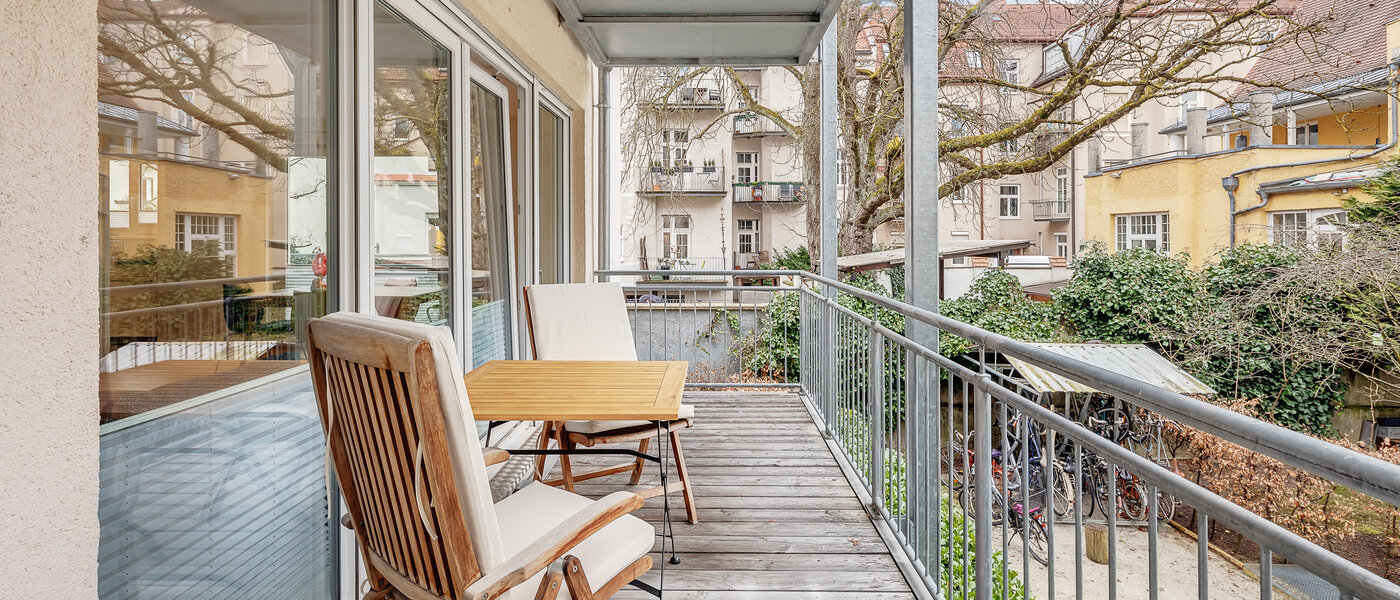 Wohnung München Schwabing (rechts der Leopoldstraße) 02 Balkon 12514