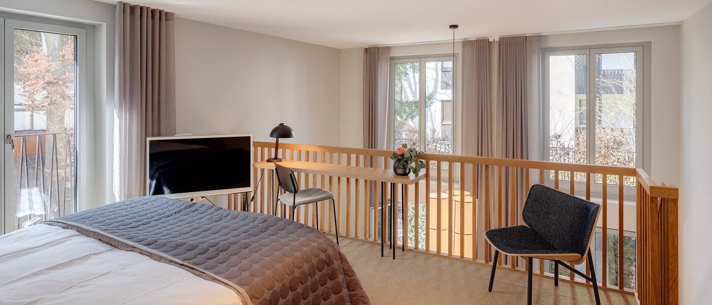 Maisonette-Galerie Wohnung München Herzogpark 02 Schlafbereich 12522