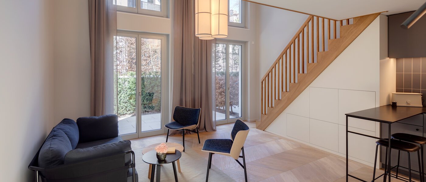 Maisonette-Galerie Wohnung München Herzogpark 05 Wohnbereich 12522