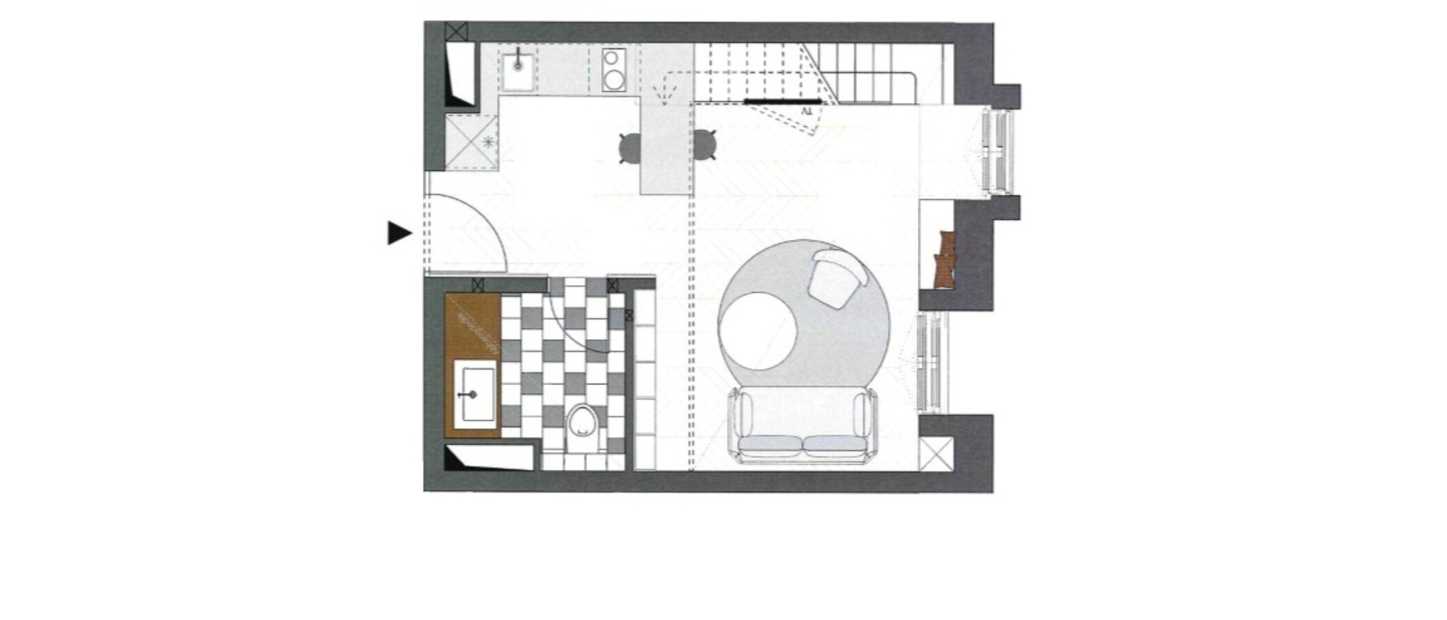 Maisonette-Galerie Wohnung München Herzogpark 01 Grundriss 12527