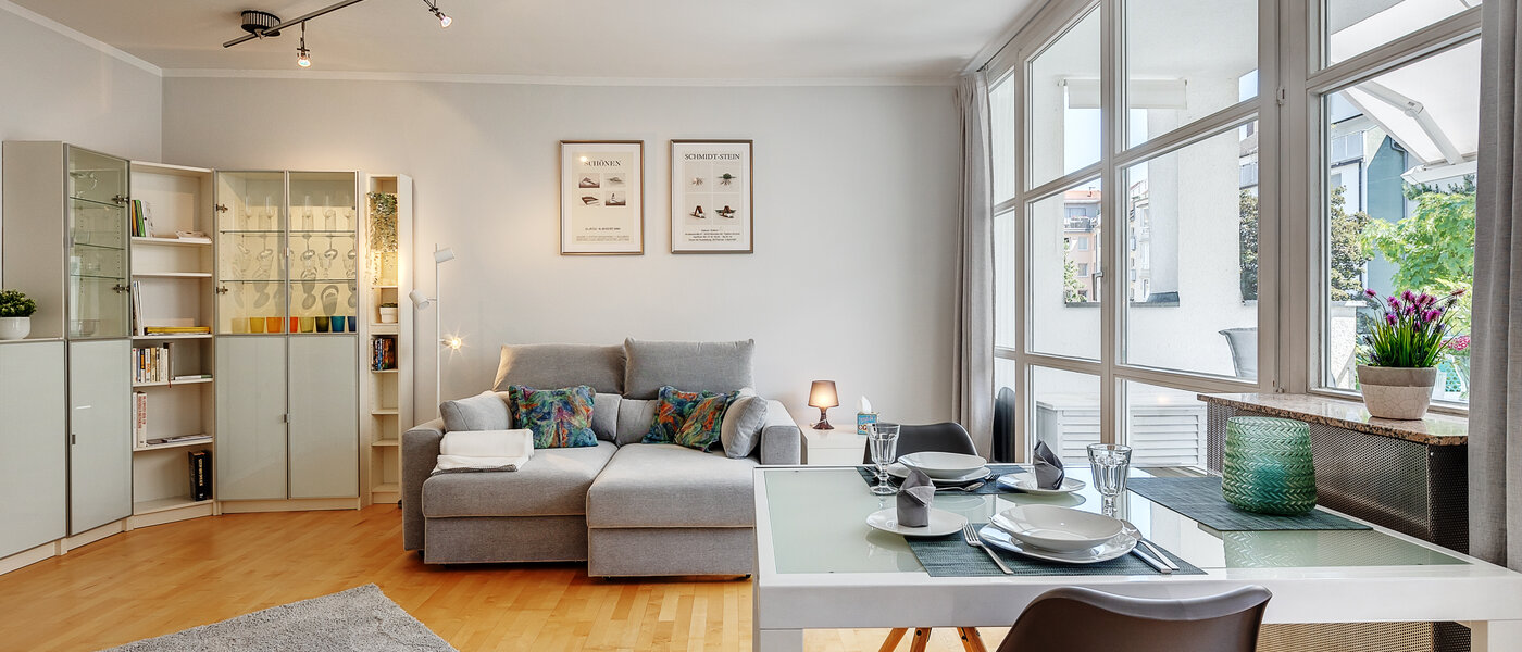 Dachterrassenwohnung München Maxvorstadt 02 Wohnbereich 12588