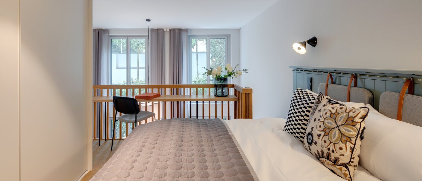 Maisonette-Galerie Wohnung München Herzogpark 05 Schlafbereich 12615