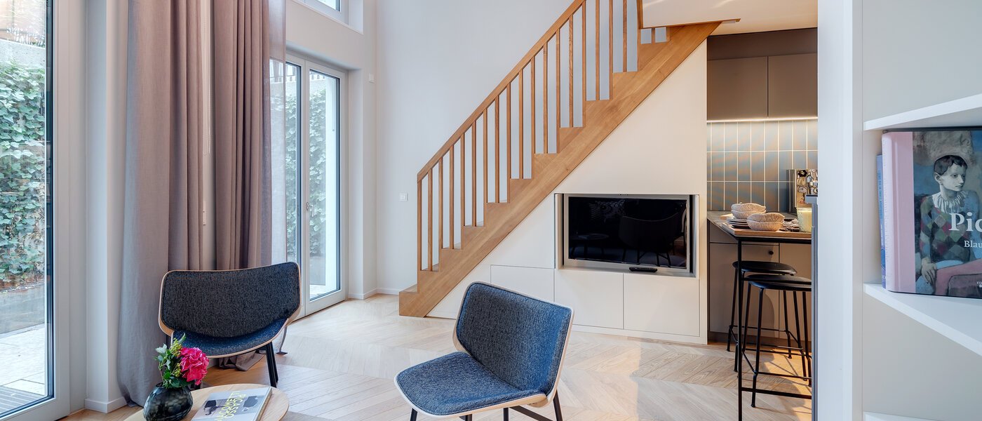 Maisonette-Galerie Wohnung München Herzogpark 02 Wohnbereich 12615