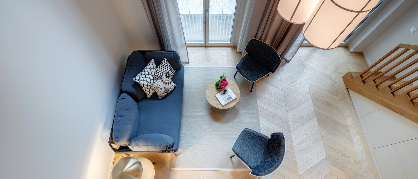 Maisonette-Galerie Wohnung München Herzogpark 05 Wohnbereich 12615