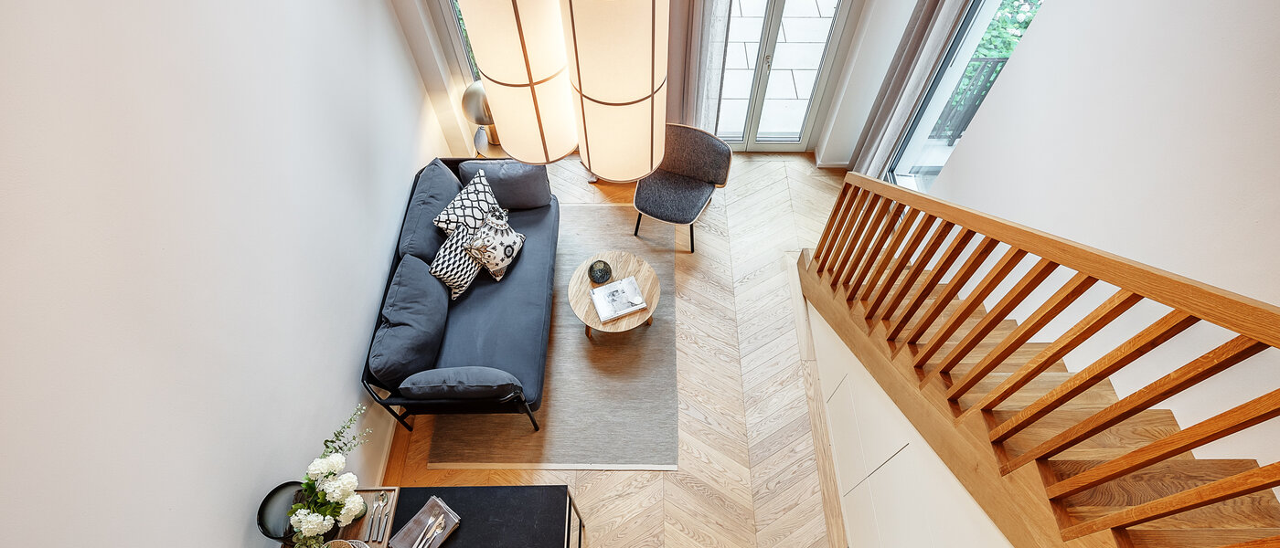 Maisonette-Galerie Wohnung München Herzogpark 01 Wohnbereich 12618